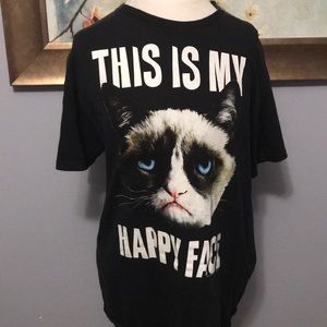 Mens large grumpy cat tshirt